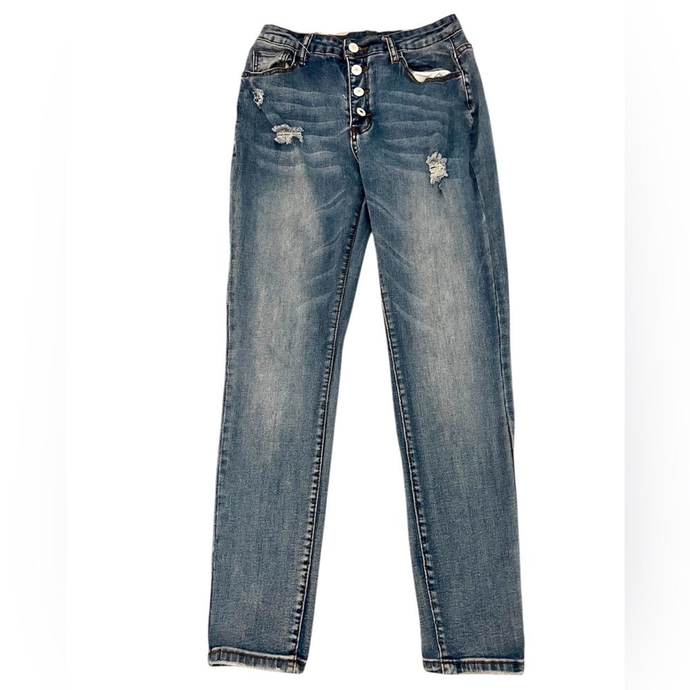 Women's Kunmi Blue Distressed Jeans